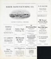 Baker Manufacturing, Bauer Real Estate, Temple Cigar, Golden Eagle Clothing, Abbott, Dean Lumber, Rock County 1917